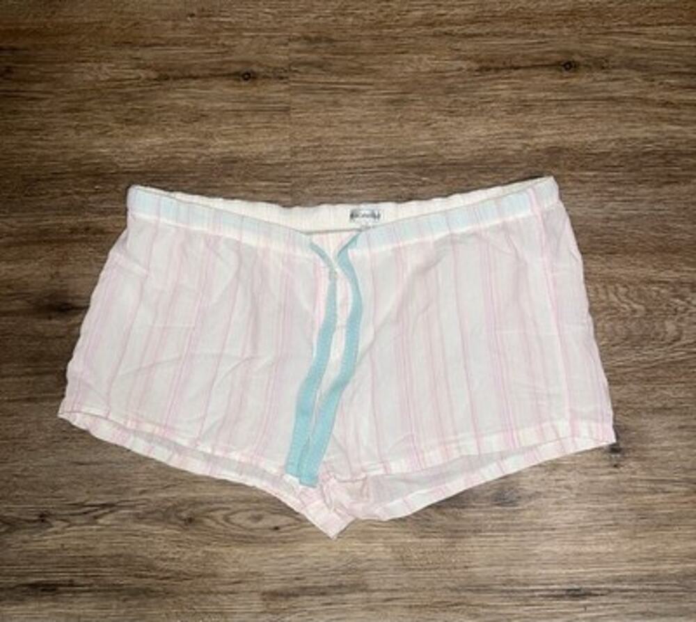 Insomniax Y2K Micro Pajama Shorts Striped Pink White Size Small Comfy
